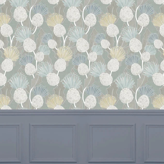 Reyne Duck Egg Wide-Width Room Wallpaper