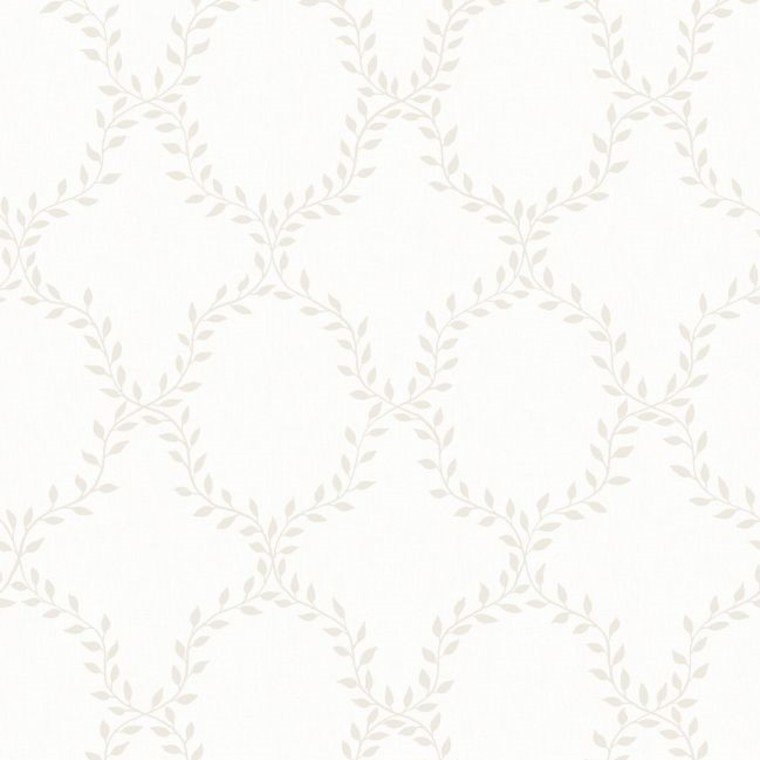 Wilma Wallpaper - White -  Sandberg