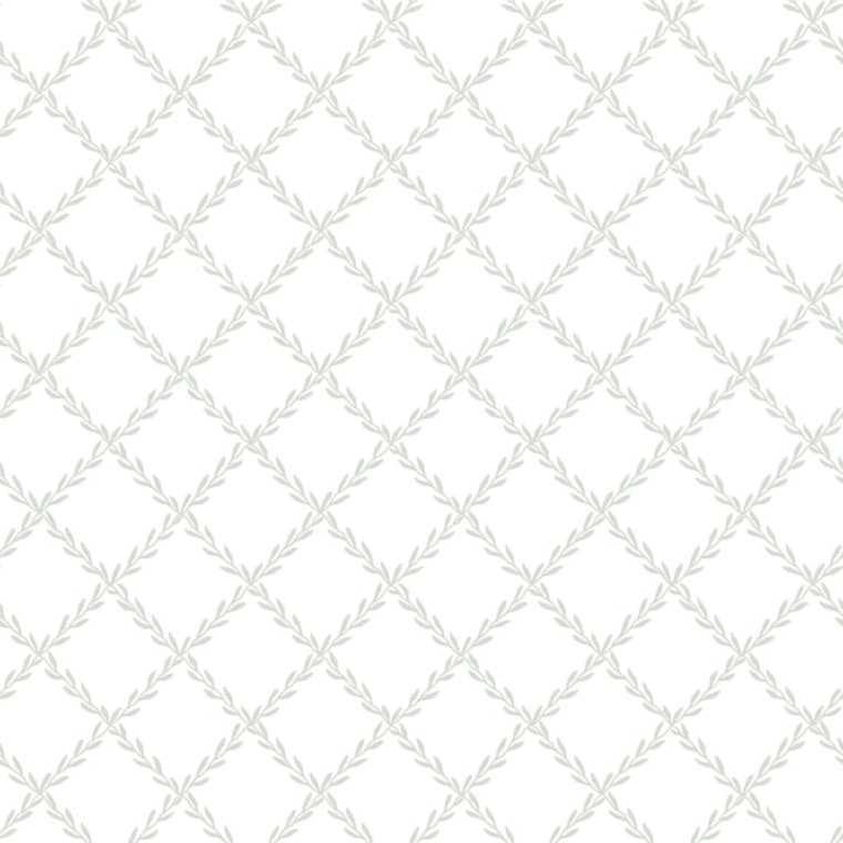 Trellis Wallpaper - White -  Sandberg