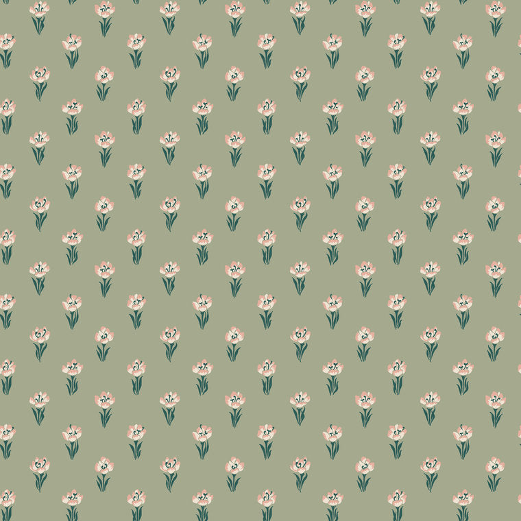 Betty Wallpaper - Green - Sandberg