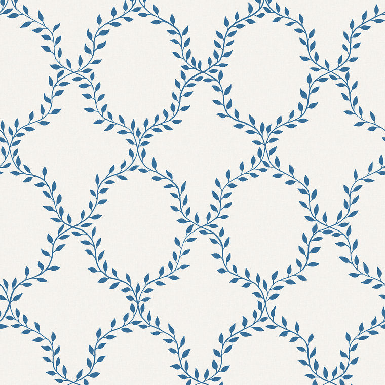 Wilma Wallpaper - Blue -  Sandberg