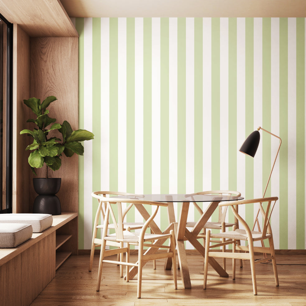 Bloc Stripe Wallpaper - Fennel - Ohpopsi