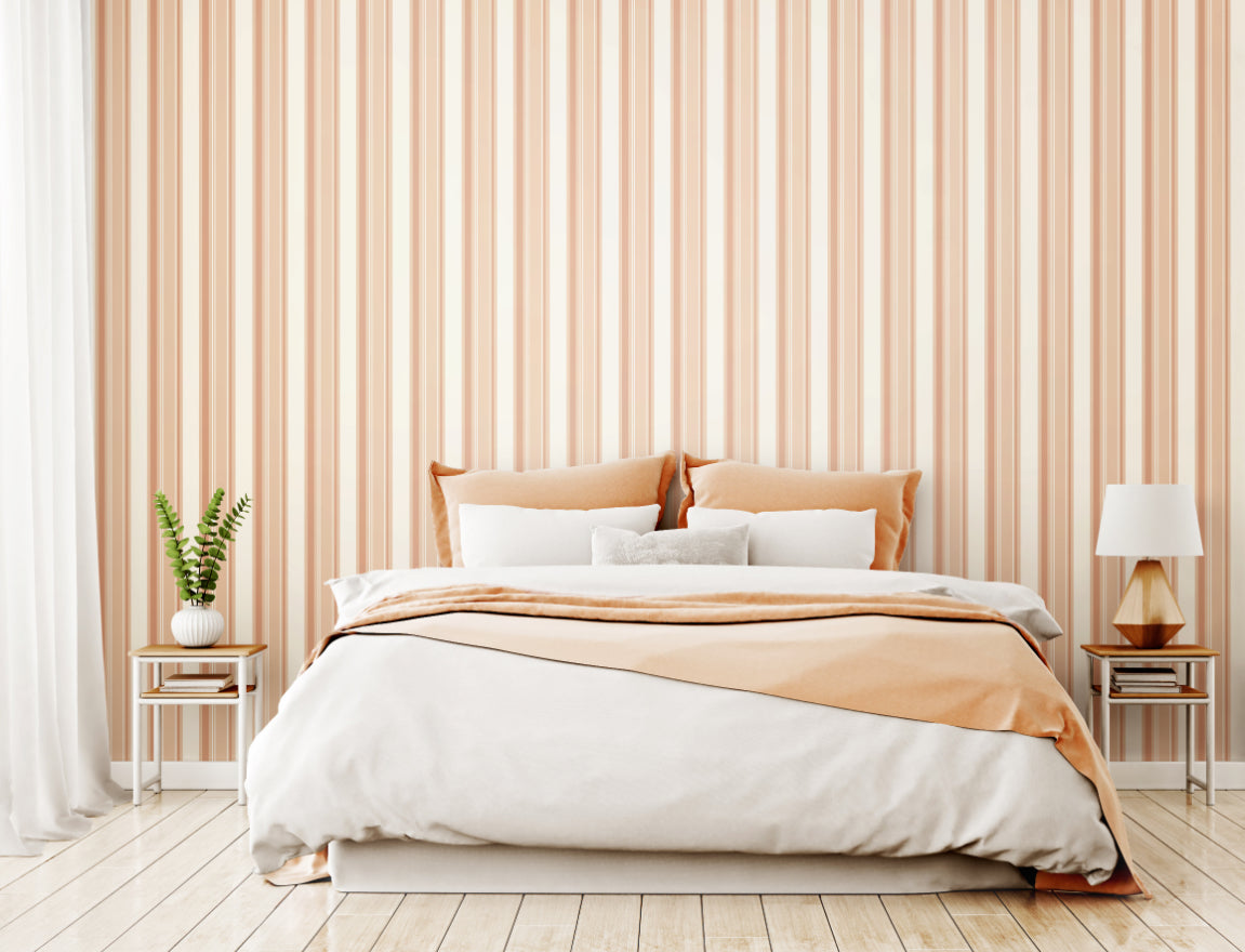 Bar Stripe Wallpaper - Plaster - Ohpopsi