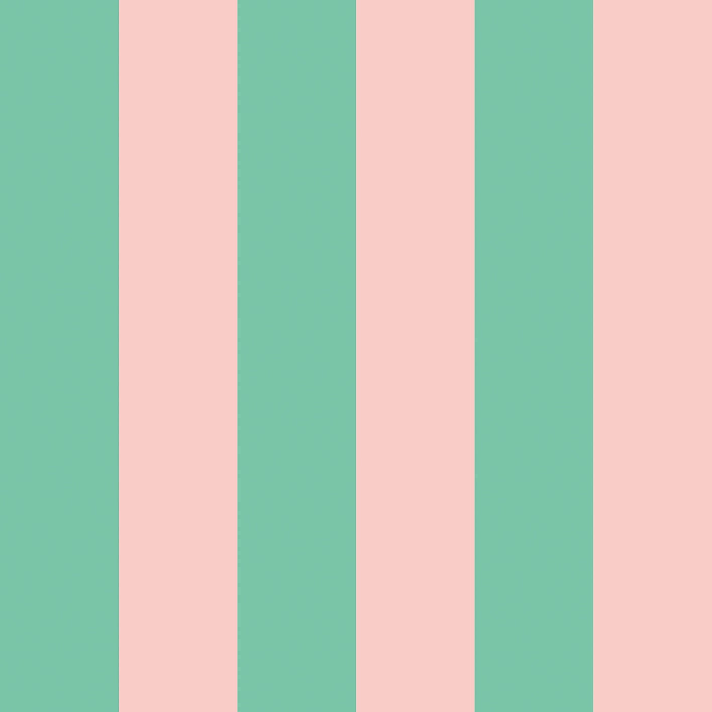 Bloc Stripe Wallpaper - Jade Blossom - Ohpopsi