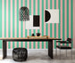 Bloc Stripe Wallpaper - Jade Blossom - Ohpopsi