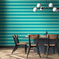 Bloc Stripe Wallpaper - Rich Teal - Ohpopsi
