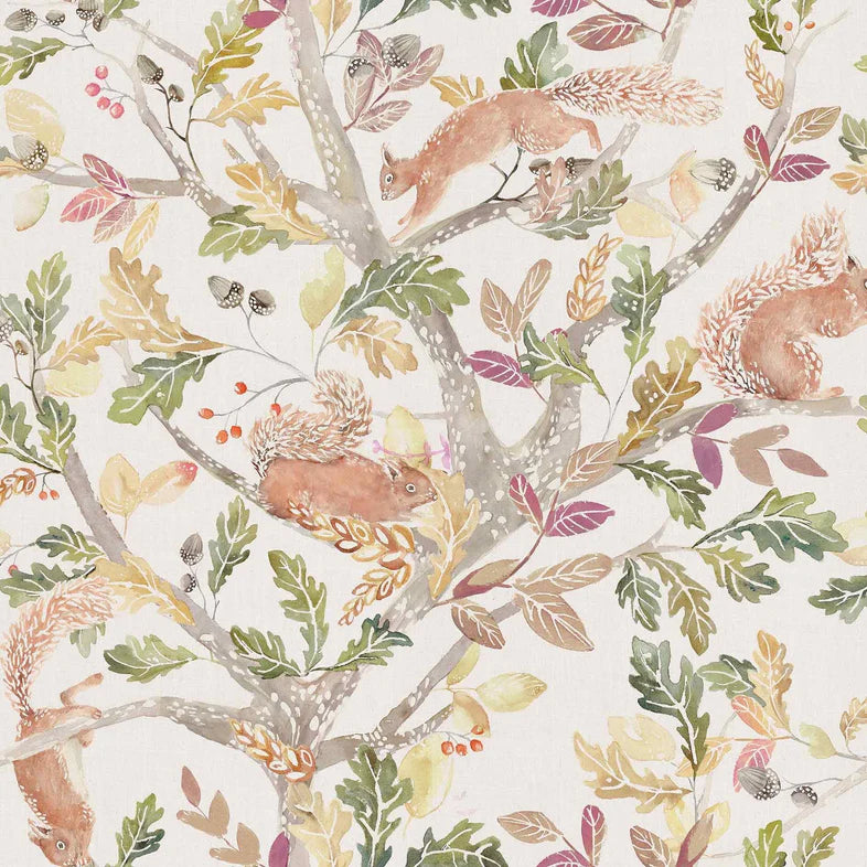 Scurry of Squirrels Wide-Width Wallpaper