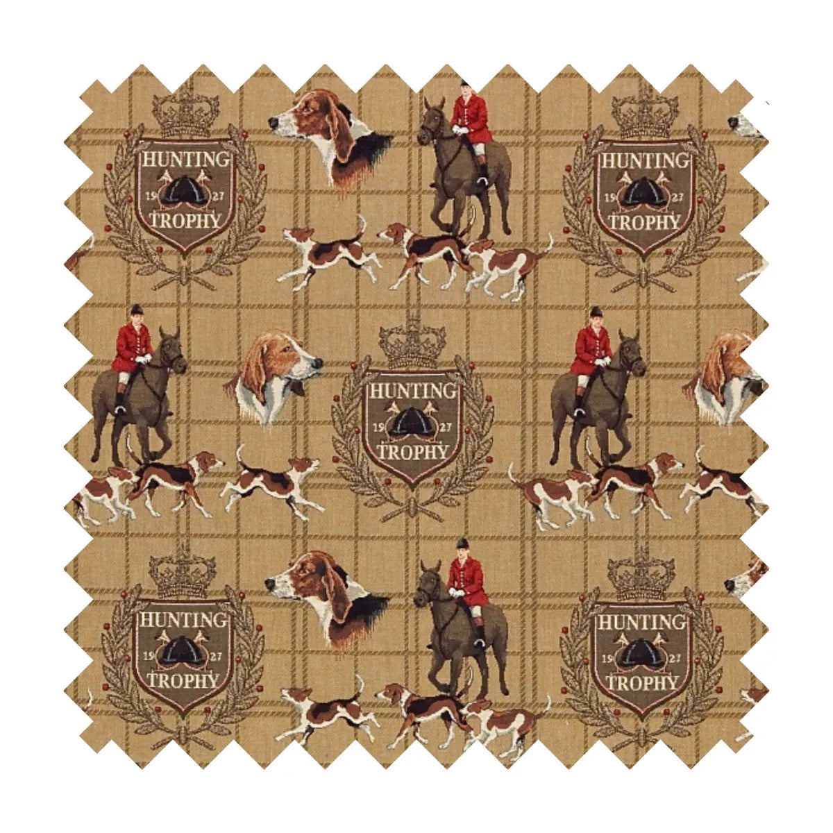 Hunting Trophy Tapestry Fabric - Sand