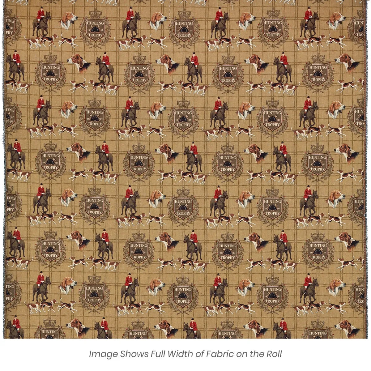 Hunting Trophy Tapestry Fabric - Sand