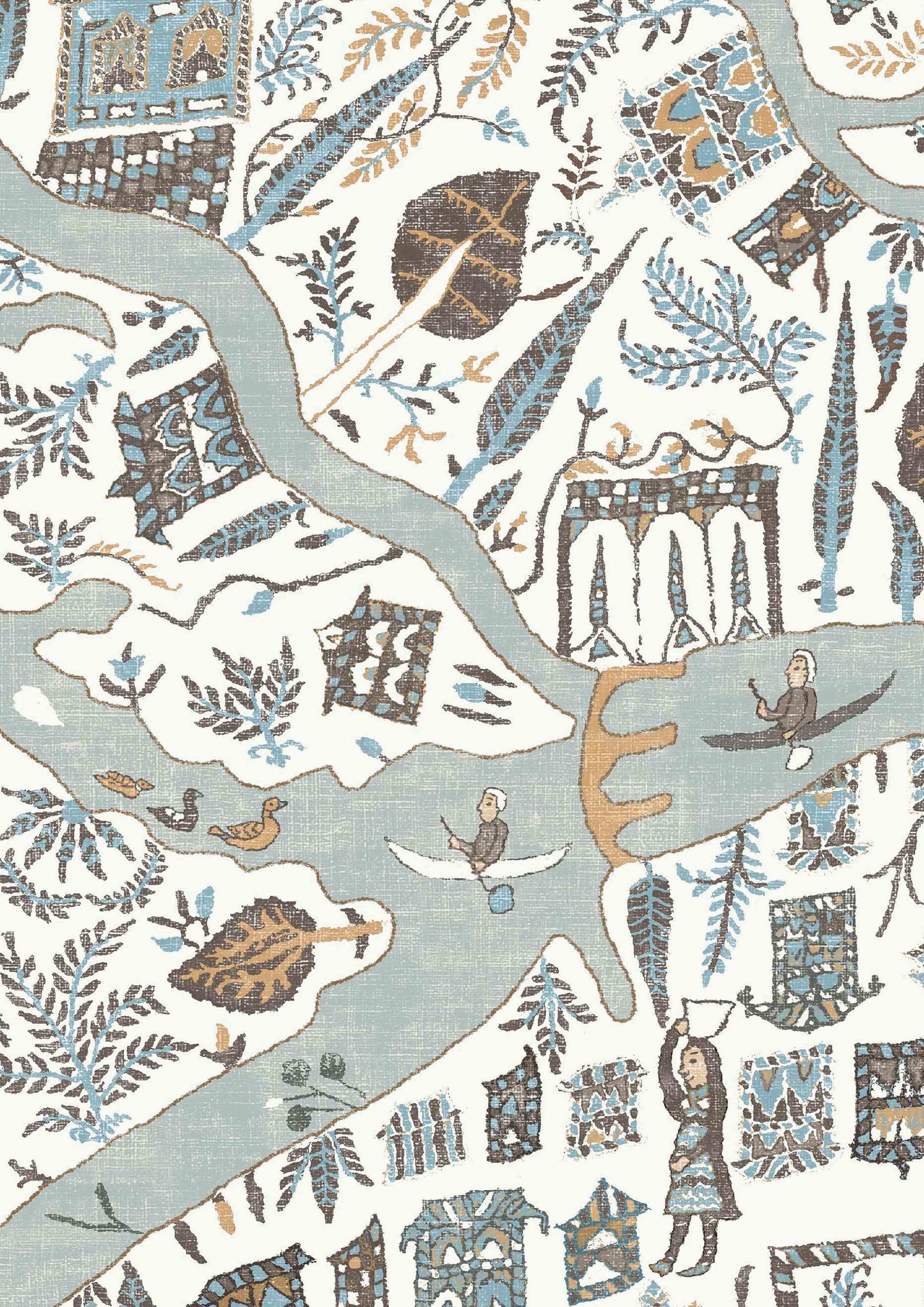 Utopia Wallpaper - Aqua Vita - Lewis & Wood