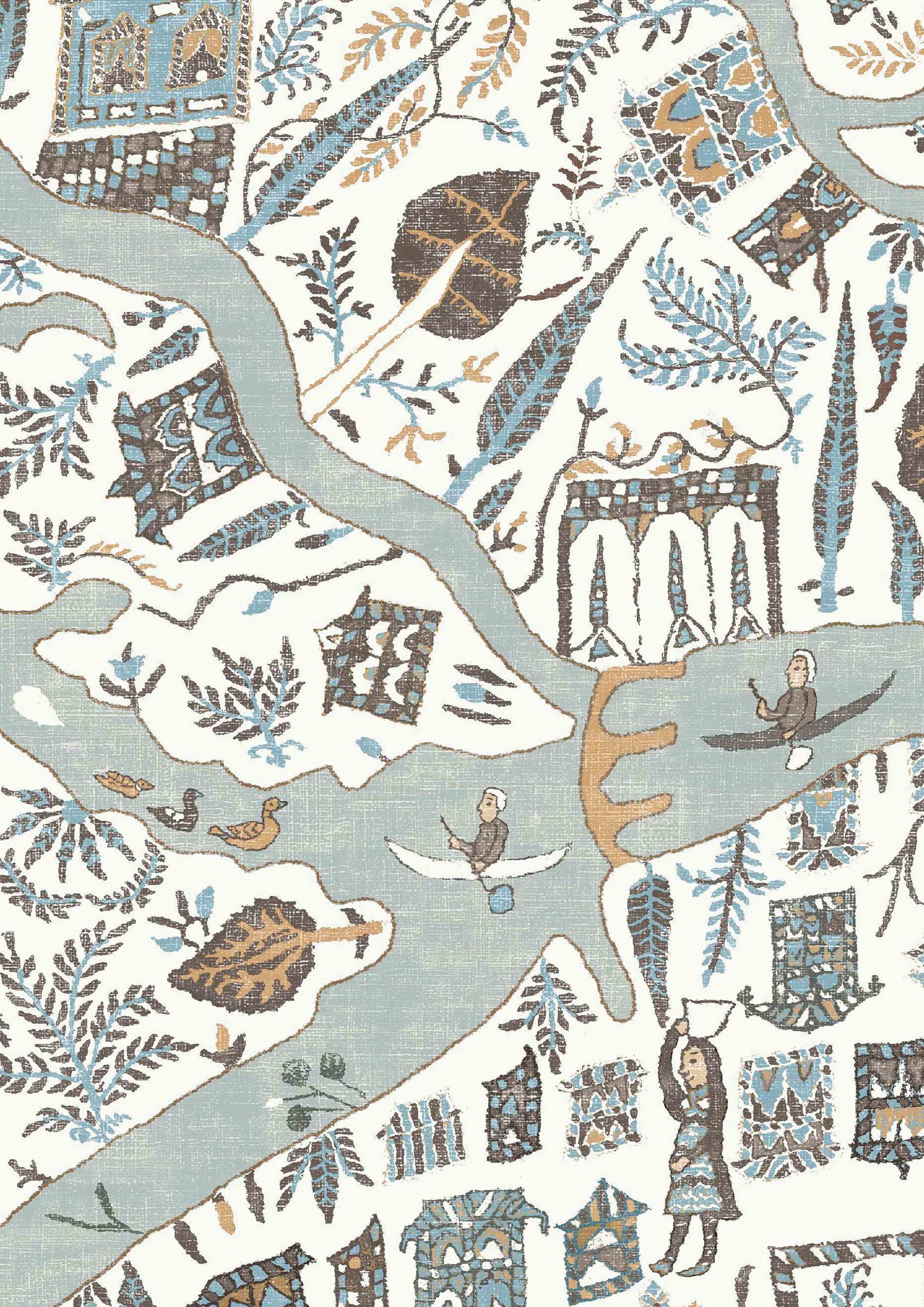 Utopia Wallpaper - Aqua Vita - Lewis & Wood