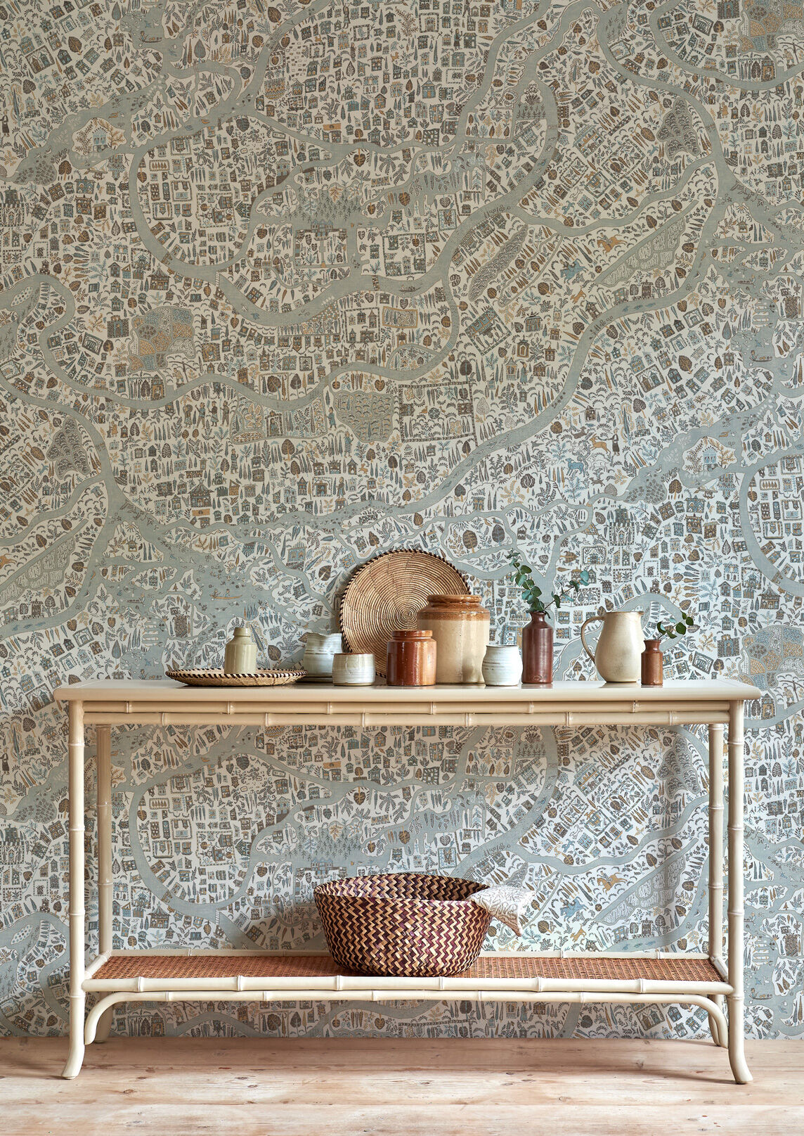 Utopia Wallpaper - Aqua Vita - Lewis & Wood