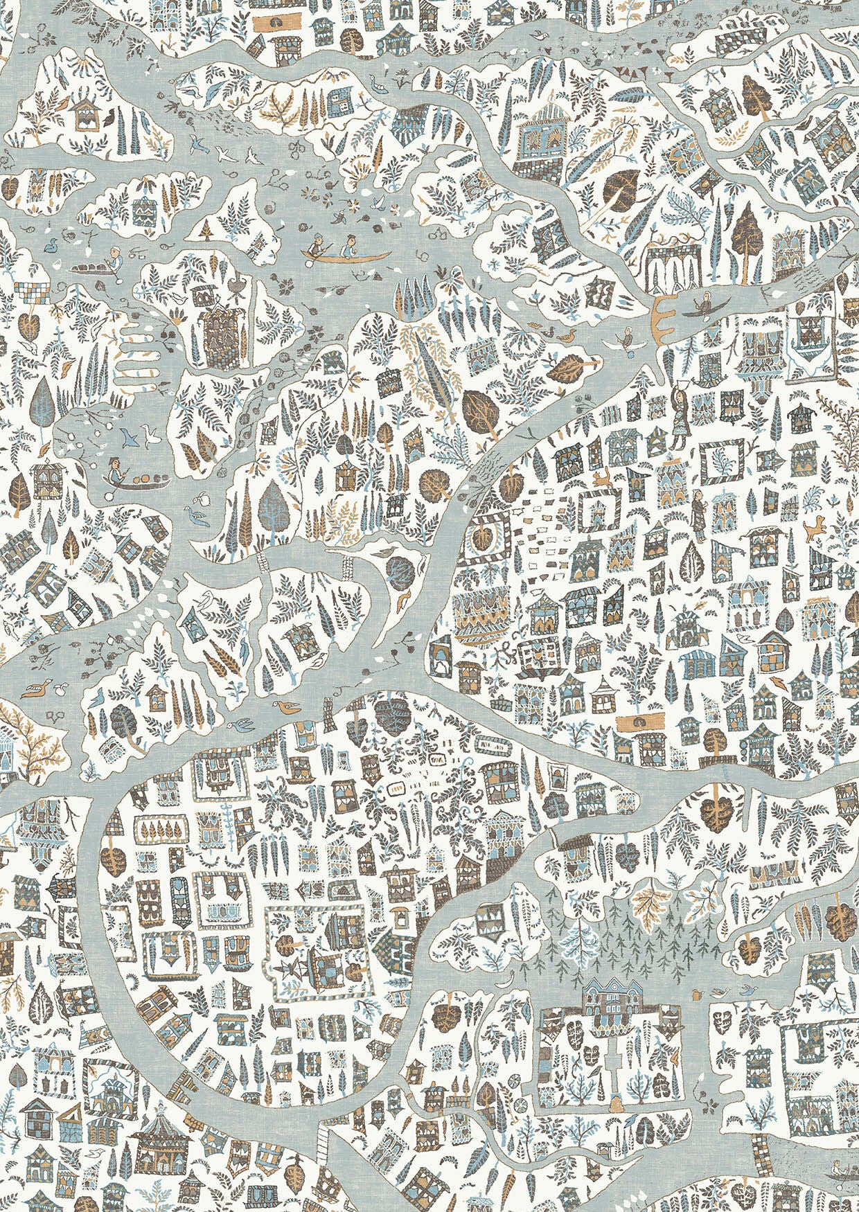 Utopia Wallpaper - Aqua Vita - Lewis & Wood