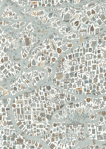 Utopia Wallpaper - Aqua Vita - Lewis & Wood