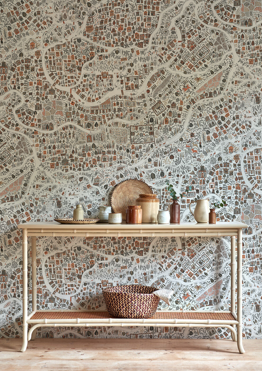Utopia Wallpaper - Satsuma Soot - Lewis & Wood
