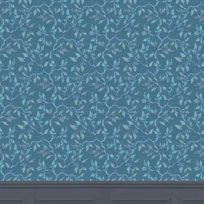 Vesper Turquoise Wide-Width Room Wallpaper