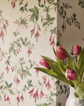 Fuchsia Wallpaper - Green - Colefax & Fowler