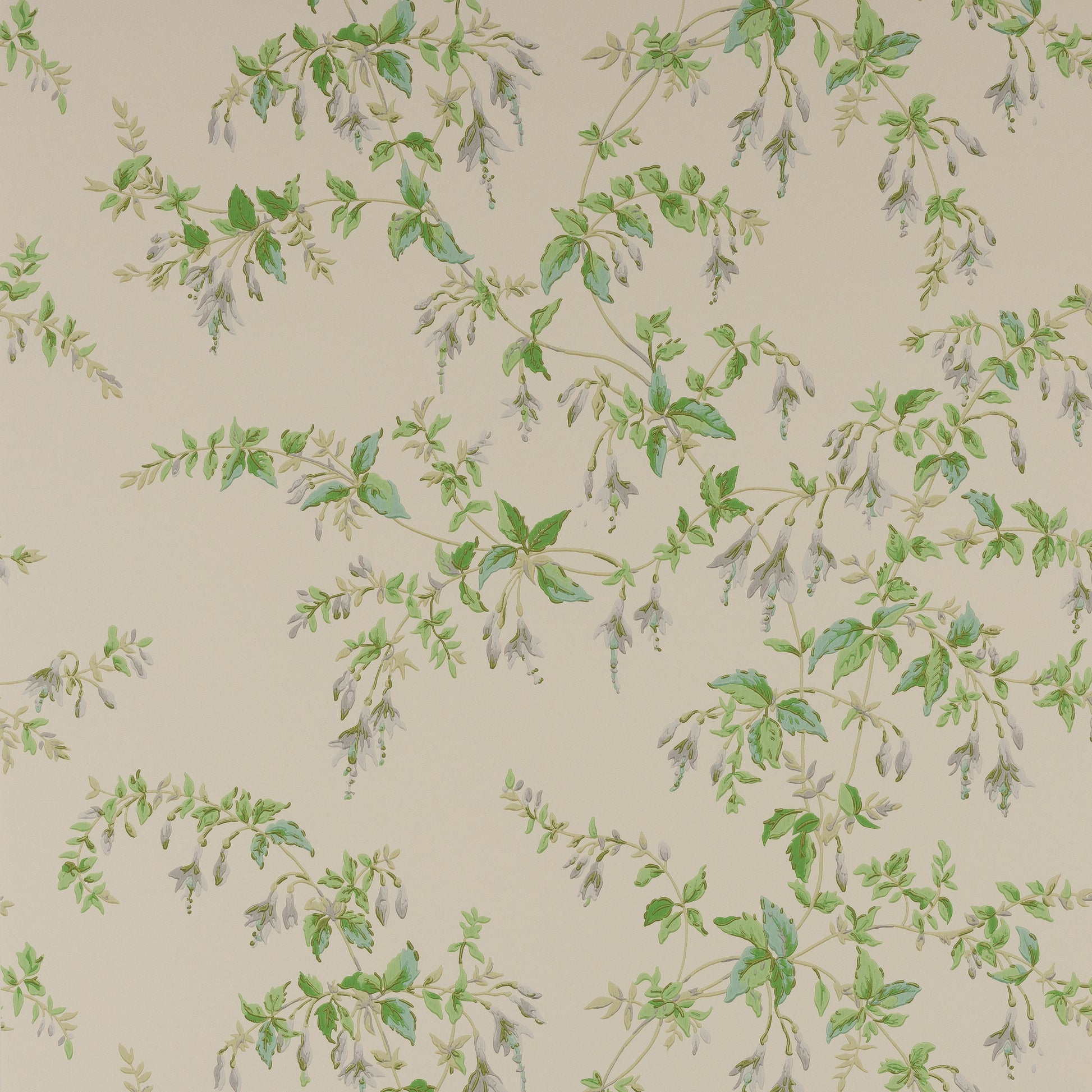 Fuchsia Wallpaper - Green - Colefax & Fowler