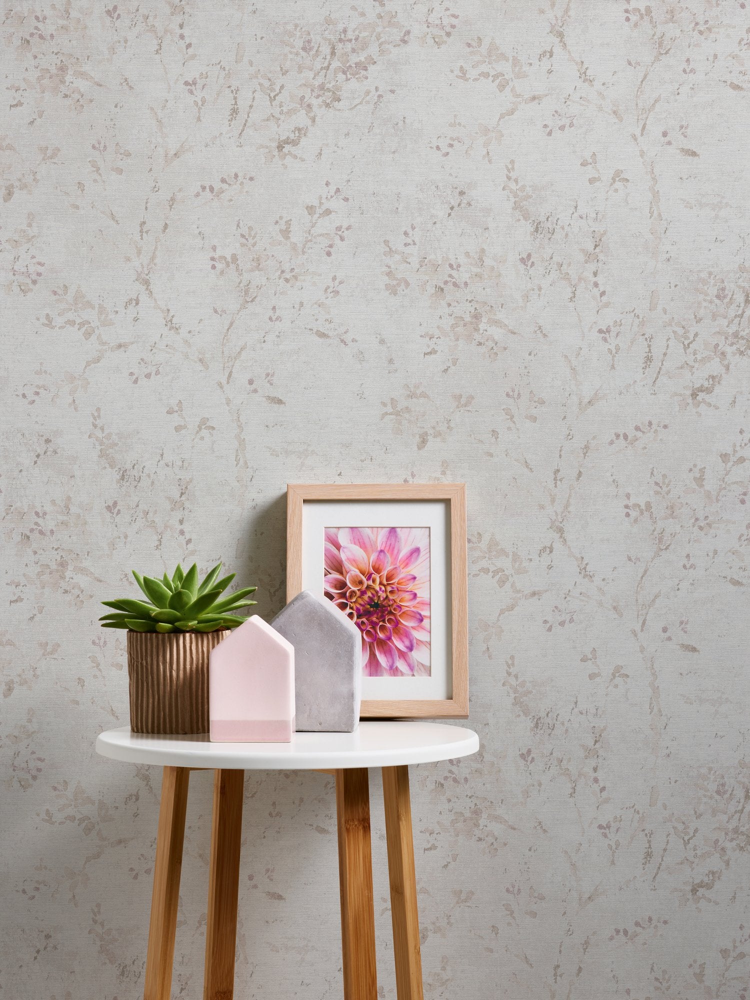 Welcome Home Rustic Blossom Wallpaper - White - Galerie