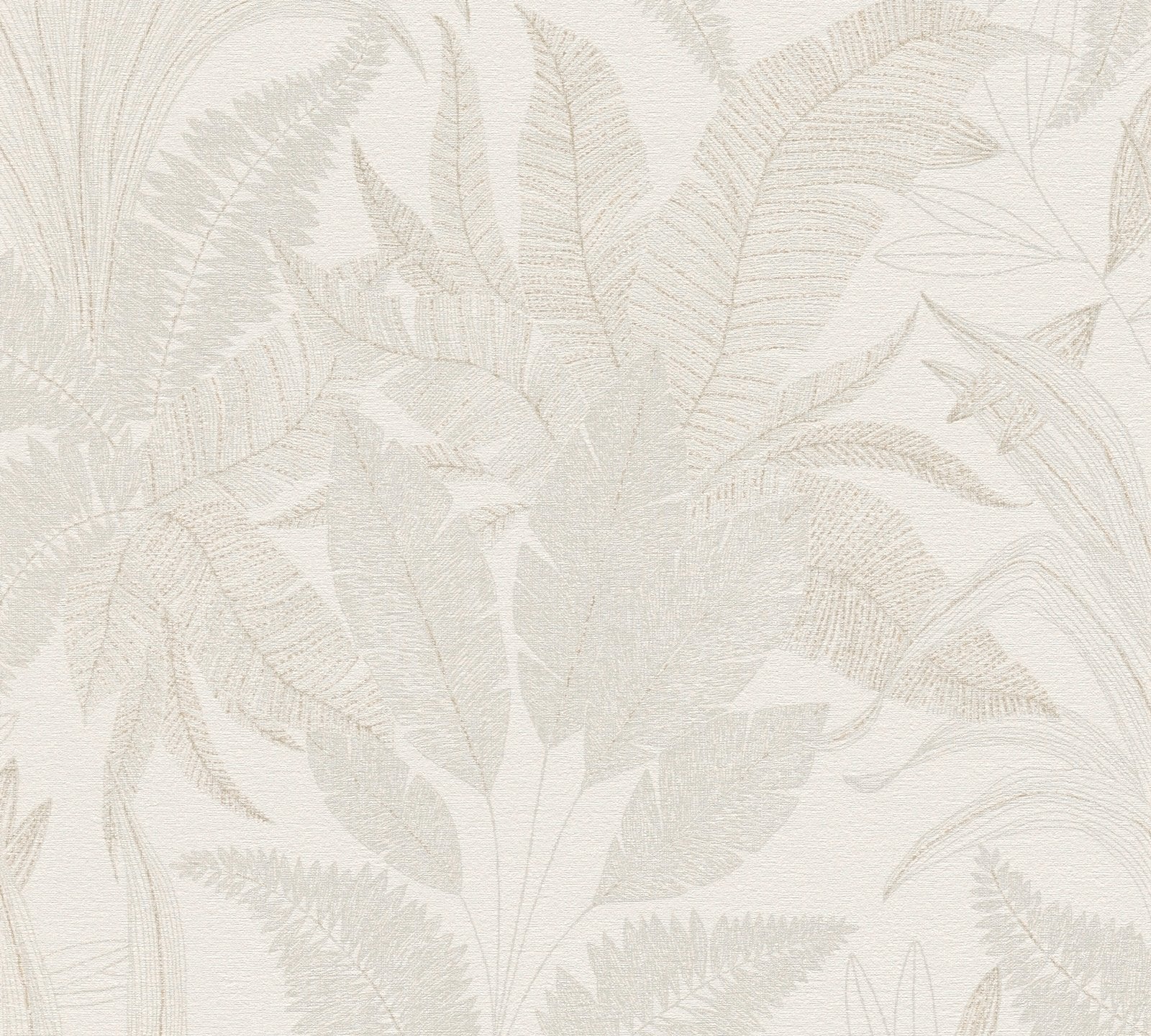 Welcome Home Botanical Leaves Wallpaper - White - Galerie