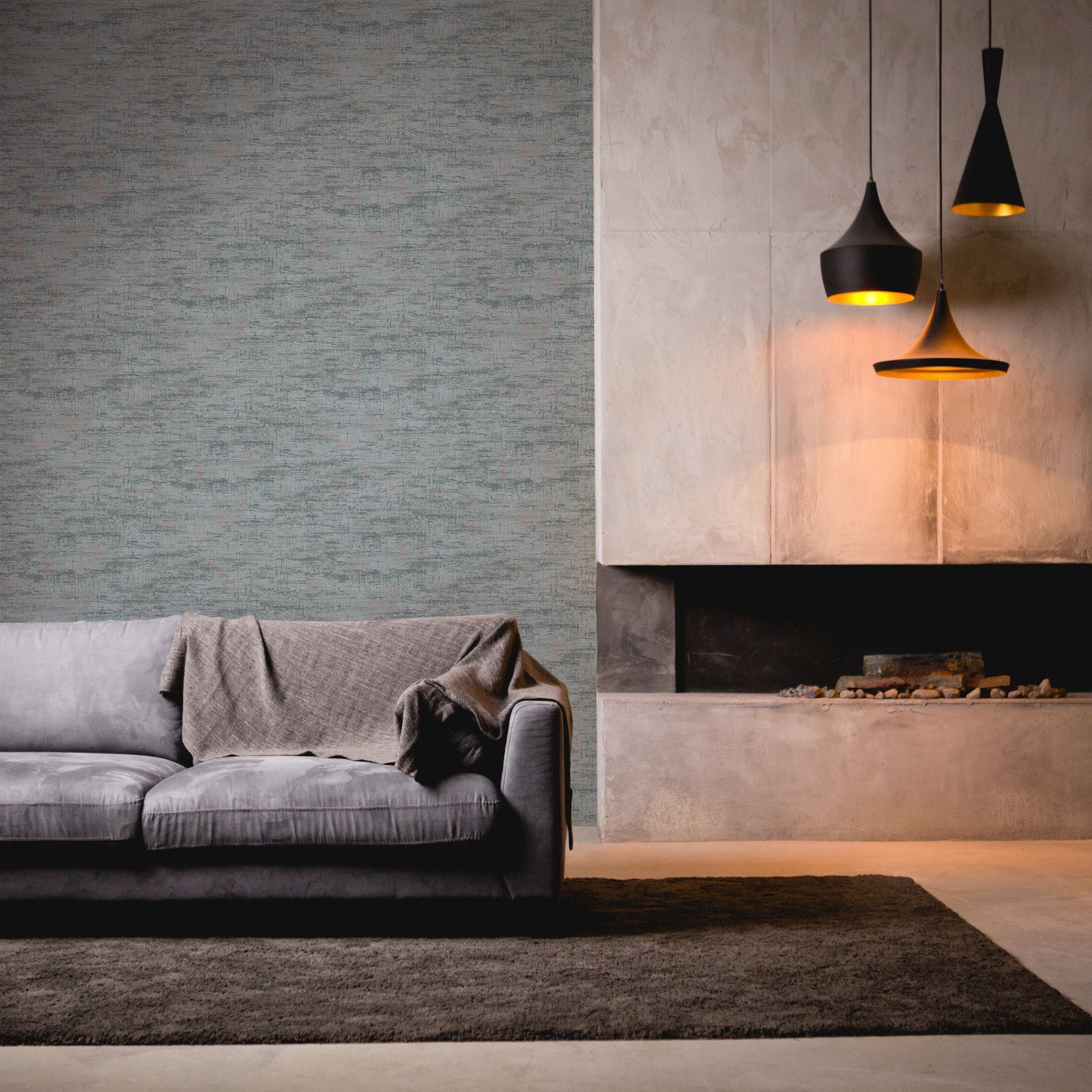 Welcome Home Industrial Chic Wallpaper - Gray - Galerie