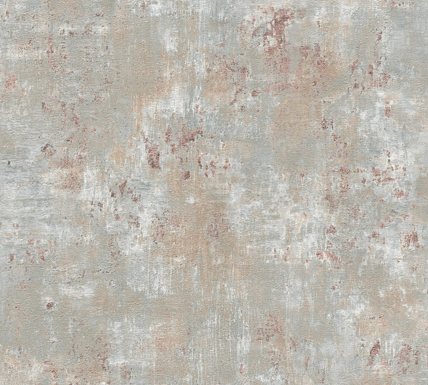 Welcome Home Distressed Metallic Texture Wallpaper - Gray - Galerie