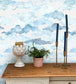 Les Nuages Room Wallpaper - Blue