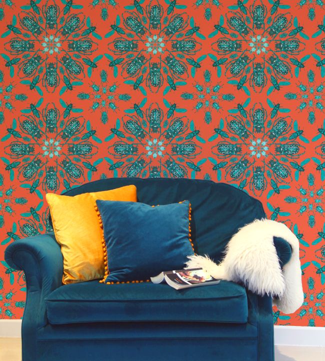 Entomologist Room Wallpaper - Orange