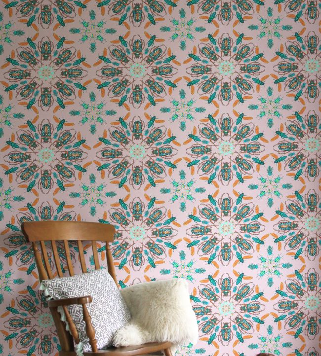 Entomologist Room Wallpaper - Pink