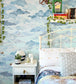 Playing Cupid Room Wallpaper Mural - Blue