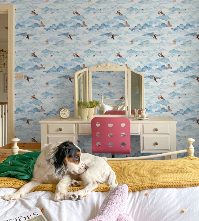 On Cloud 9 Room Wallpaper - Pink