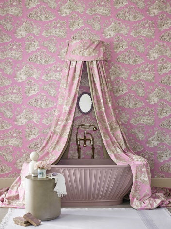 Pondichery Room Wallpaper - Purple