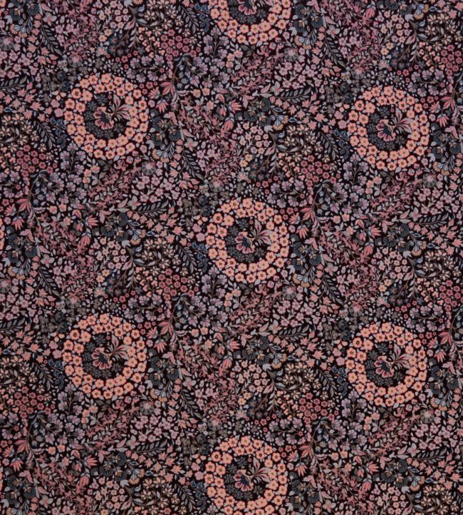 Marquess Garden in Cotton Velvet Fabric - Brown 