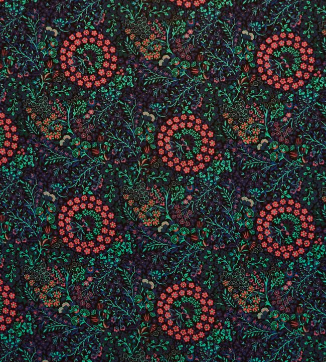 Marquess Garden in Cotton Velvet Fabric - Green