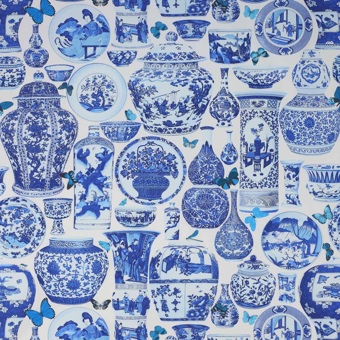 Jardin Bleu Fabric - Blue