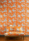 Jardin du Luxembourg Room Fabric - Orange