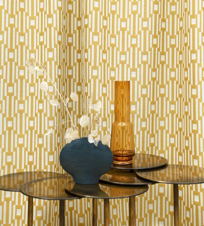 Osier Room Fabric - Yellow