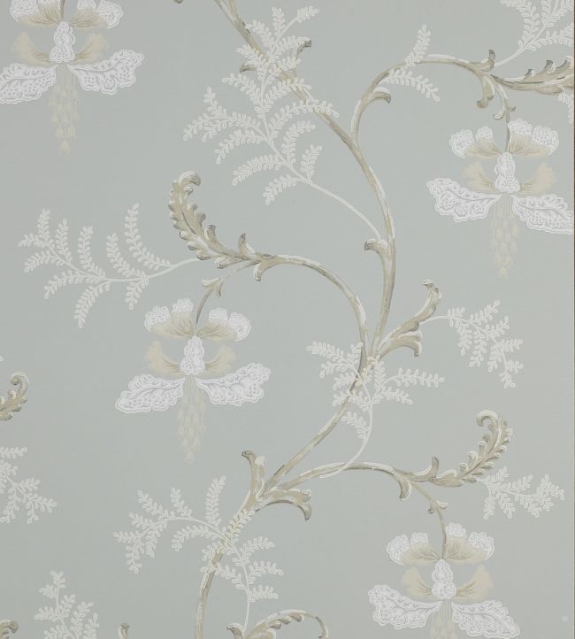 Bellflower Wallpaper - Gray - Colefax & Fowler