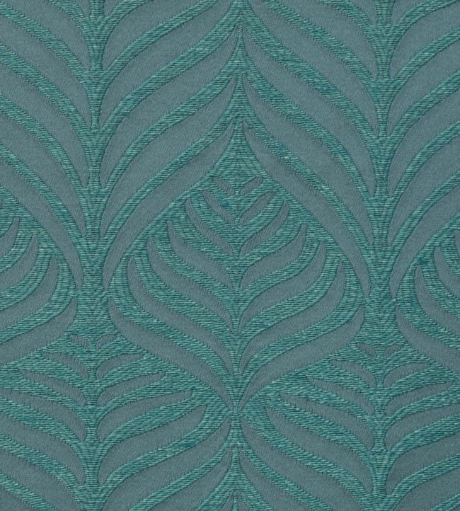 Quill Weave in Yarn Jacquard Fabric - Teal 