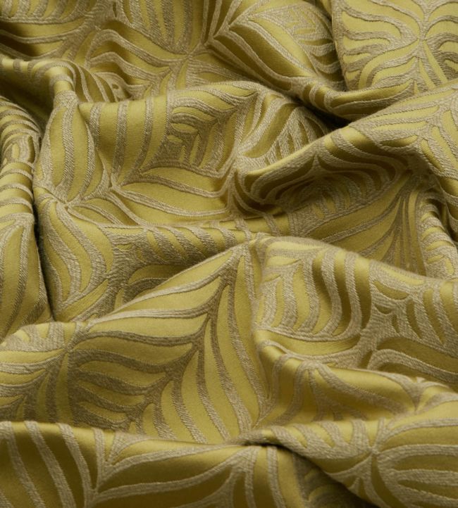 Quill Weave in Yarn Jacquard Room Fabric - Yellow