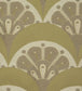 Deco Scallop in Multi Jacquard Fabric - Green 