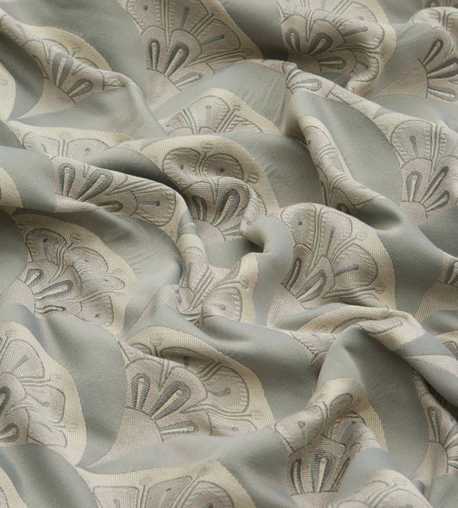 Deco Scallop in Multi Jacquard Room Fabric - Gray