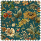 AVALON Velvet Fabric - Teal - House of Hackney