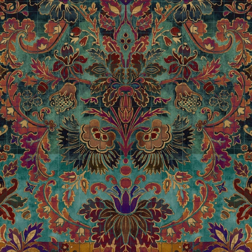 ANDASTRA Wallpaper - Teal - House of Hackney