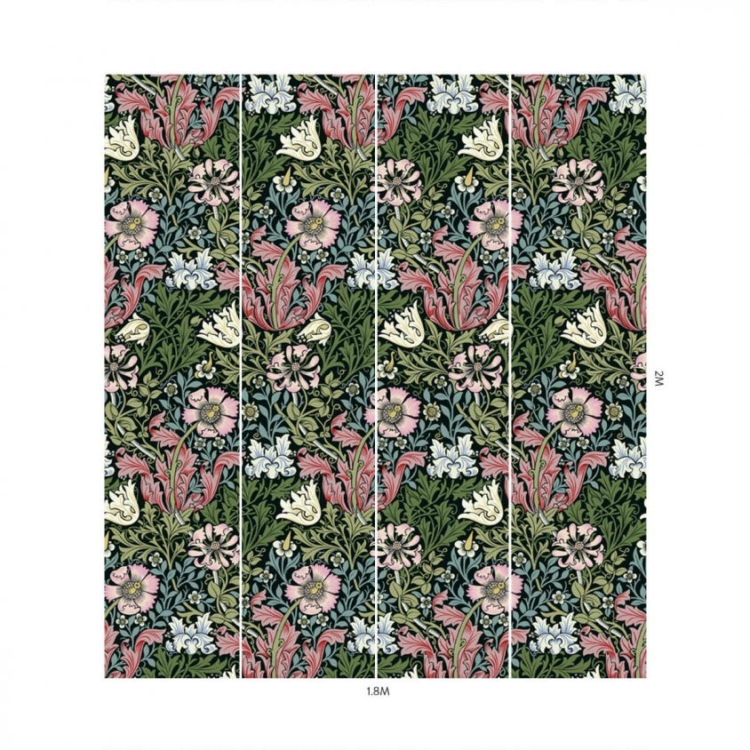 COMPTON Wallpaper  - Green - House of Hackney