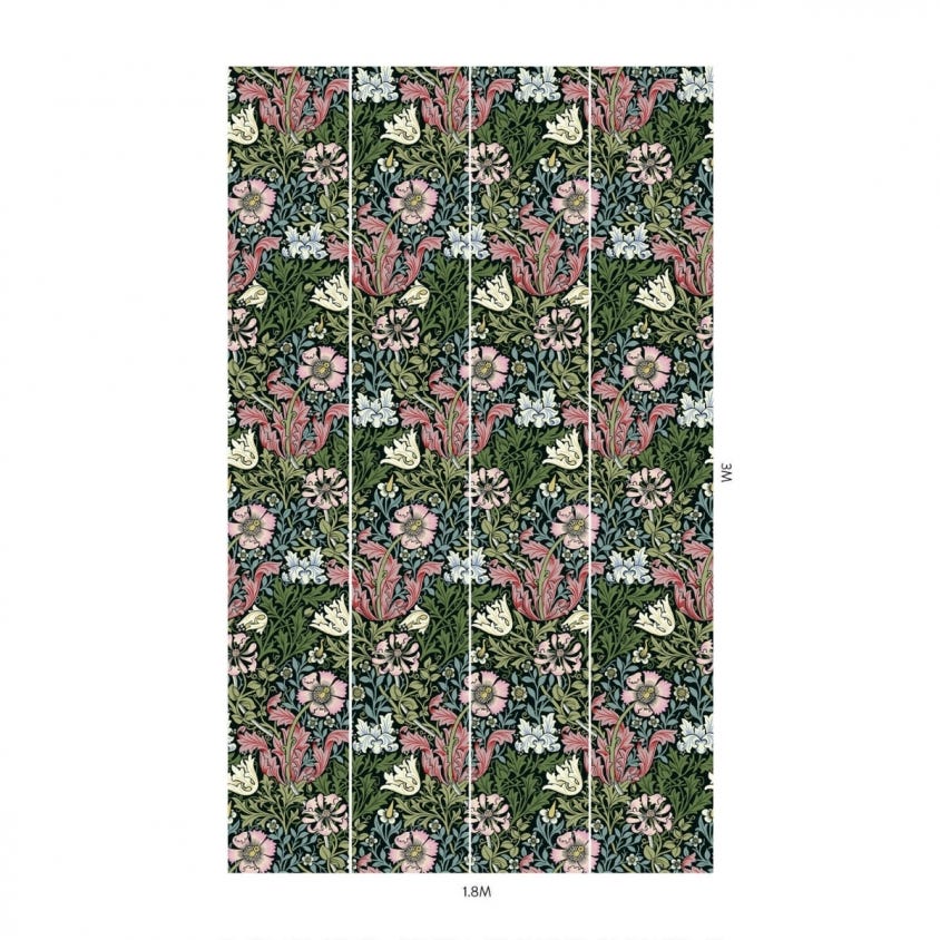 COMPTON Wallpaper  - Green - House of Hackney