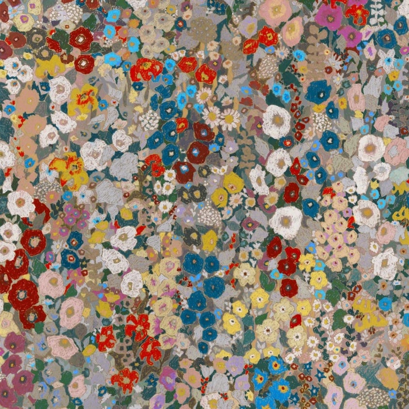 HOLLYHOCKS Wallpaper - Multicolor - House of Hackney