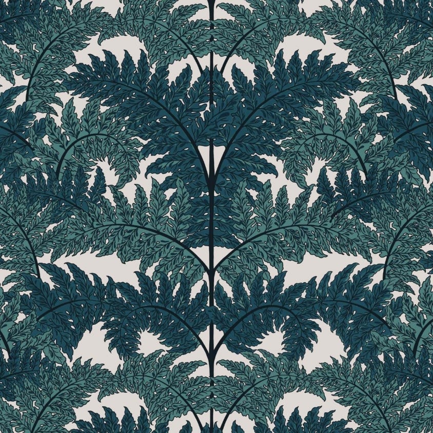 INFERNO Wallpaper - Teal - House of Hackney