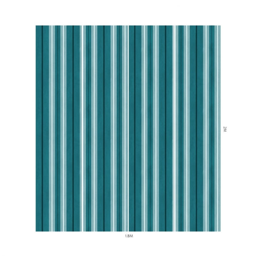 LAURISTON STRIPE Wallpaper - Teal - House of Hackney