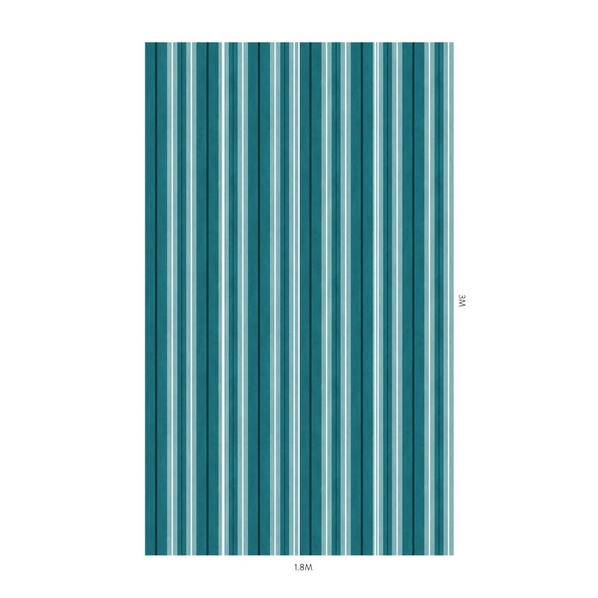 LAURISTON STRIPE Wallpaper - Teal - House of Hackney